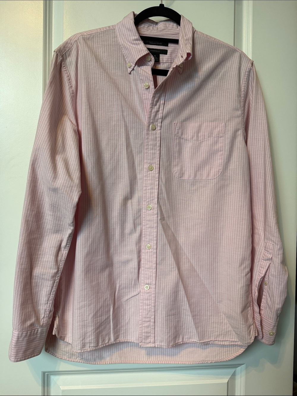 Banana Republic Light Pink Striped Button-Down Shirt